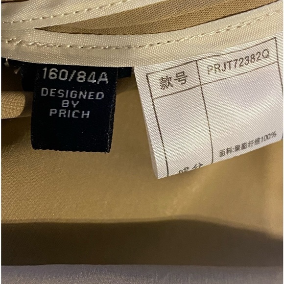 Prich Tan Belted Trench Coat Women's Size 160/84A - Picture 4 of 16